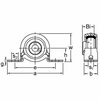 Ami Bearings SINGLE ROW BALL BEARING - 1-3/16 IN. NARROW SET SCREW PRESSED STEEL PLW BLK/RUB CUSH BPR6-19